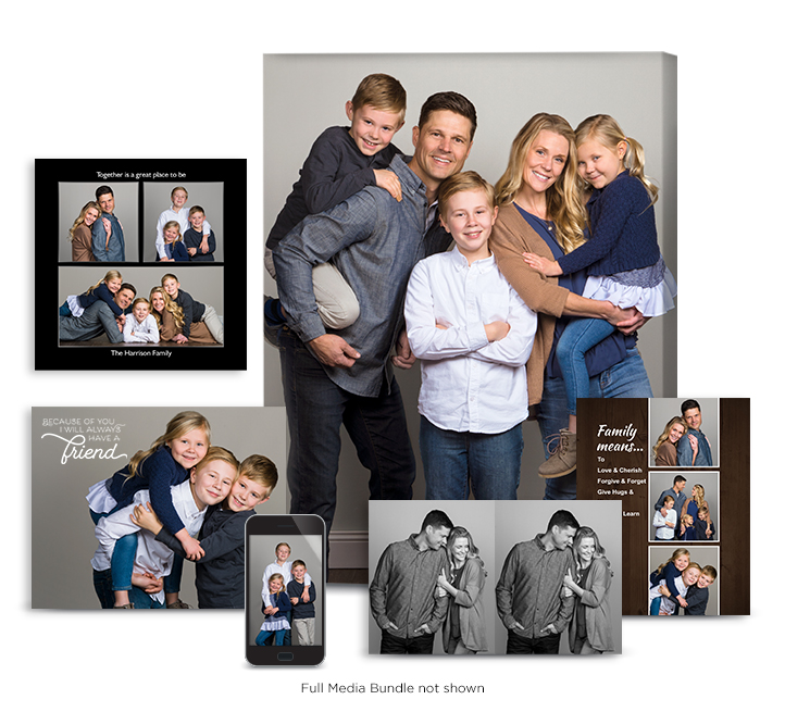 Media Bundle includes digital album, enhanced prints, and wall canvas print media bundle image