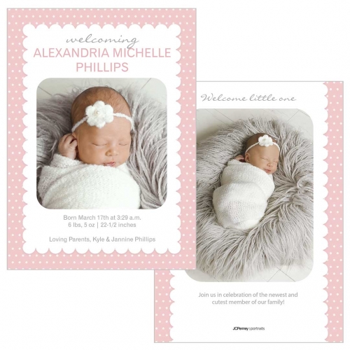 Birth Announcement Cards from JCPenney Portraits