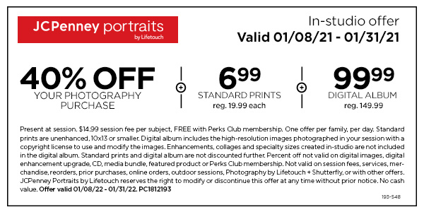 40% off your purchase, $6.99 Standard Prints, and a $99.99 Digital Album